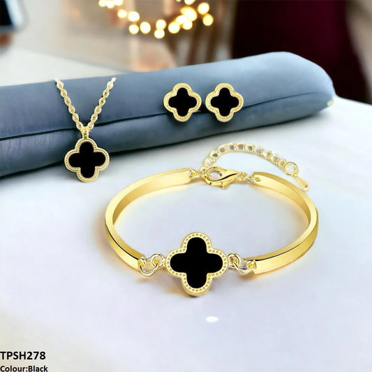 🍀 ZXS Painted Clover Pendant Set - Unique & Vibrant Design 🌈